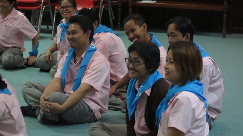 อบรมพัฒนา ทัศนคติ กิจพัฒนาพิมพ์ย้อม สมุทรสาคร